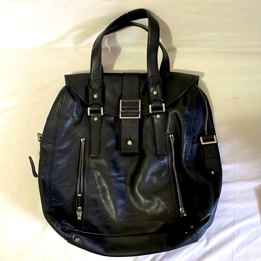 Calvin Klein black leather purse